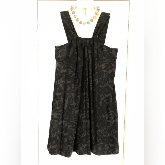 BANANA REPUBLIC Black & Gray Silk Sheath Dress NWT - Picture 7 of 8